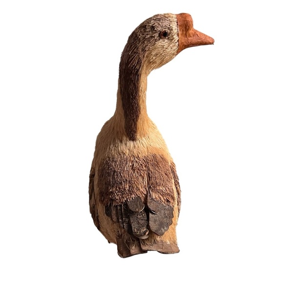 Duck-Goose Figure, Lifelike Natural Bristle & Feather Lightweight 13 “ Tall - Picture 8 of 8